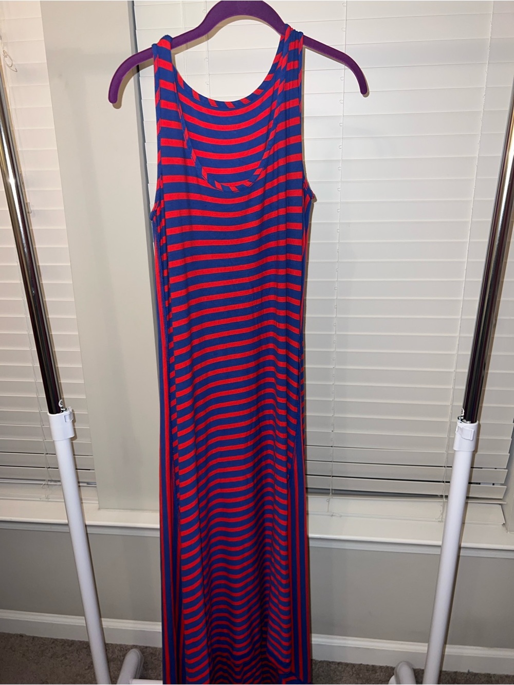 Vineyard Vines Red and Blue Striped Sleeveless Maxi Dress and White Dress Bundle - Picture 2 of 5